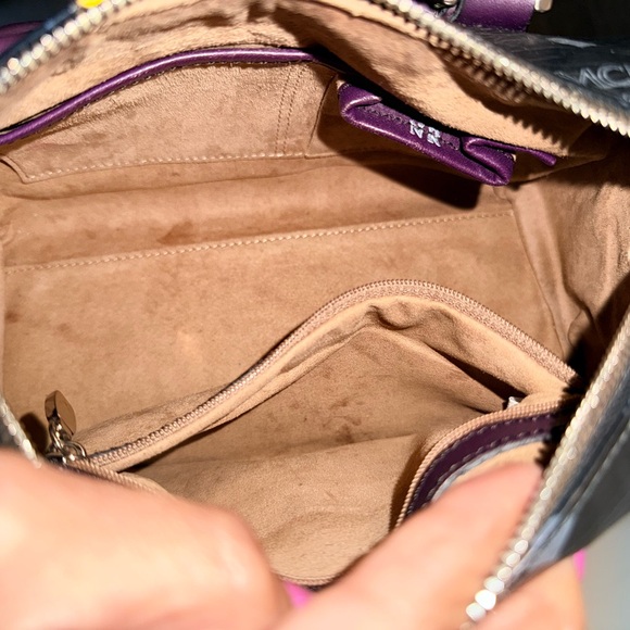 MCM Black Satchel with Colorful Panels - Picture 6 of 10